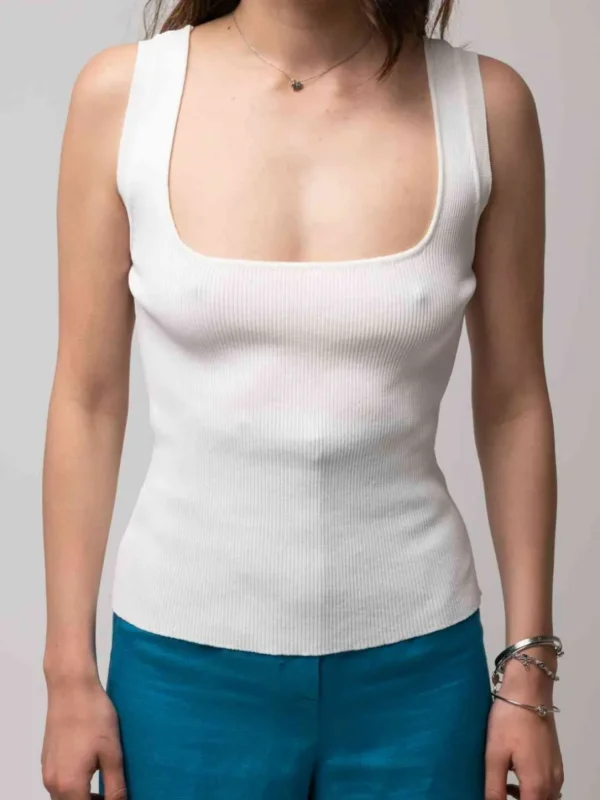 ELIZABETH TOP BIANCO